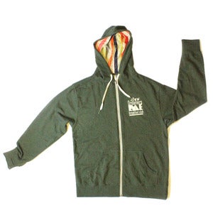 Image of "FRESH OUT THE BOX"  Inner Lined Multicolored Styled Hooded French Terry Zip Up