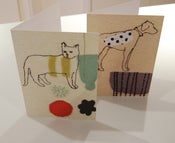Image of Pair of Greetings Cards + white envelopes. 