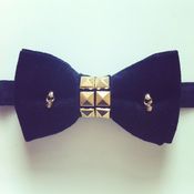 Image of *SUPER SALE* LOCKDOWN BOWTIE - BLACK VELVET