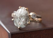 Image of Prong-Set Rose Cut Natural Diamond Ring - 14kt Yellow Gold
