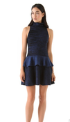 Image of A.L.C. Blue/Blk Daphne Peplum Dress SZ S