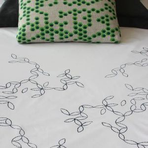 Image of bud outline egyptian cotton quilt cover