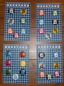 Image of Monstar Clothing Mustache Skully Pin button pack sets of 7 **$5**