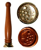 Image of 116 - Moon and stars wax seal stamper