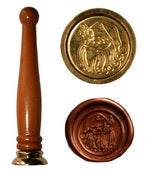 Image of 107 - Santa Claus design wax seal stamper