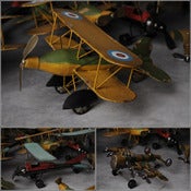 Image of Metal Airplane Photo Props or Nursery Decor