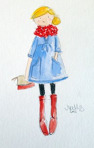 Image of CHAMBRAY TUNIC (2) - ORIGINAL WATERCOLOR