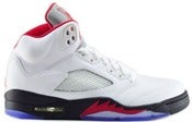 Image of Air Jordan 5 Retro 2013 White/Fire Red-Black