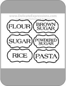 Image of Pantry Jar Labels  {Set of 6}