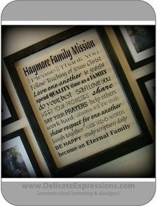 Image of Family Mission Statement {Religious}