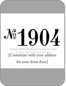 Image of Front Door Numbers