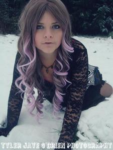 Image of Violet Fades, Brown Lilac Dip Dye Gradient Cosplay Lolita Wig
