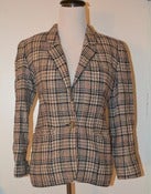 Image of Plaid Wool Blazer