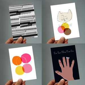 Image of Neopolitan set of 4 postcards