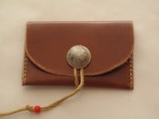 Image of card wallet with indian head nickel concho