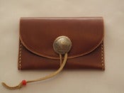 Image of card wallet with buffalo nickel concho