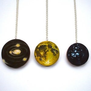 Image of Space Necklace - 3 Designs - Galaxy, Moon, Stars
