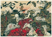 Image of Venue of Vultures Upon a Pomegranate, Limited Giclee Print