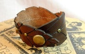 Image of Leather Leaves Cuff