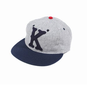 Kloud Clothing Co. X Ebbets field flannels Grey/Navy cap