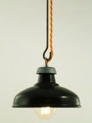 Image of MATT BLACK ENAMEL | old style kitchen shade | SMALL