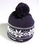Image of Five Finger Thing Black/White Fair Isles Bobble Hat