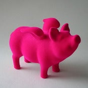 Flying flocked Pig