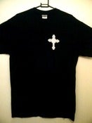 Image of 'CROSS' T-SHIRT (BLACK, CREST & BACK PRINT)