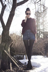 Image of Whyred high waist denim shorts