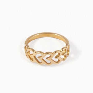 Image of Heart Braid Ring | Golden