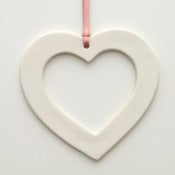 Image of Ceramic Heart Hanging Decoration