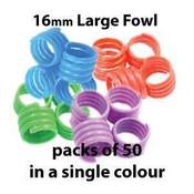 Image of 16mm Leg Ring Pack - Large Fowl (pack of 50)