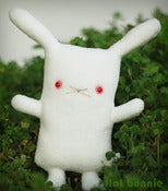 Image of Flat Bonnie Bunny Plush - Ruby Red Eyes (Classic 12") More Colors Available - Handmade