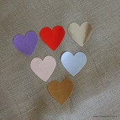 Image of Stickers mini coeurs argentés, rose, bleu violet, kraft, rouge ou fluo 