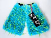 Image of Spiked fluffies uv turquoise/lime