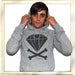 Image of Diamond & Crossbones Hoodie (Heather/Dark Grey)