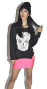 Image of Deal of the Day! Contemporary Skull High-Low Crewneck Sweatshirt