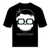 Image of OFFICIAL NERDLOCKER SKULLY BLACK AND WHITE T-SHIRT