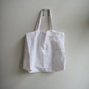 Image of linen market bag- white