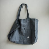 Image of linen market bag - slate blue