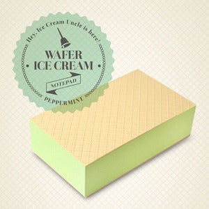 Image of Wafer Ice Cream Notepad - Peppermint