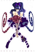 Image of Harajuku Girl -"Purple Stripes" - 13"x19" PRINT