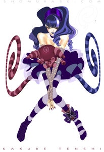 Image of Harajuku Girl -"Purple Stripes" - 13"x19" PRINT