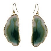 Image of Green Agate Earrings
