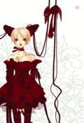 Image of Vampire Girl "Blood Red"- 13"x19" PRINT