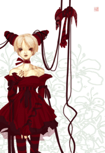 Image of Vampire Girl "Blood Red"- 13"x19" PRINT