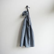 Image of linen half apron slate gray