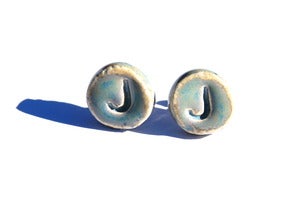 Image of "J" Stud Earrings (Small)