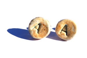 Image of "A" Stud Earrings (Small)