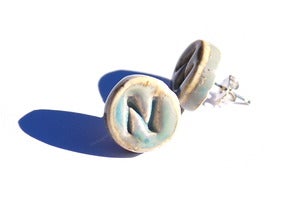 Image of "N" Stud Earrings (Small)